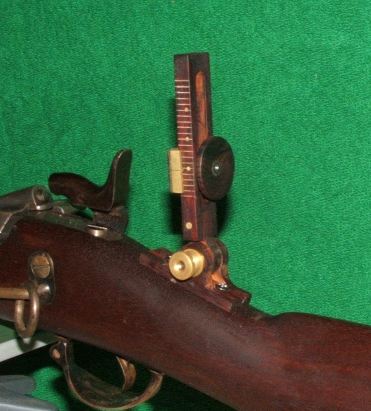 Sight with 2nd base, mounted to carbine
