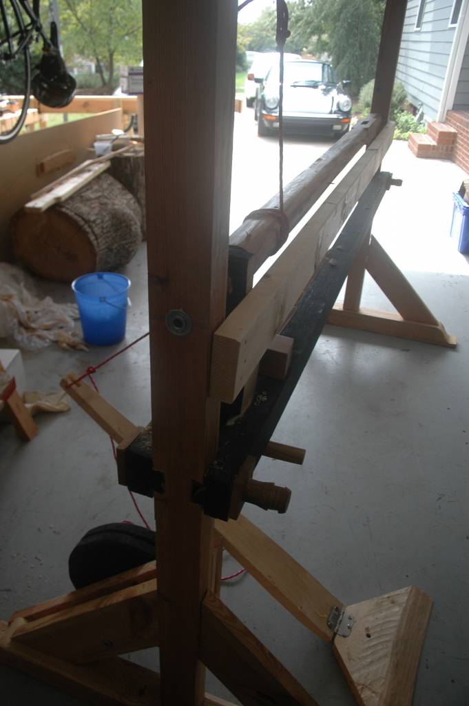 spring ploe lathe with 7ft bed post.