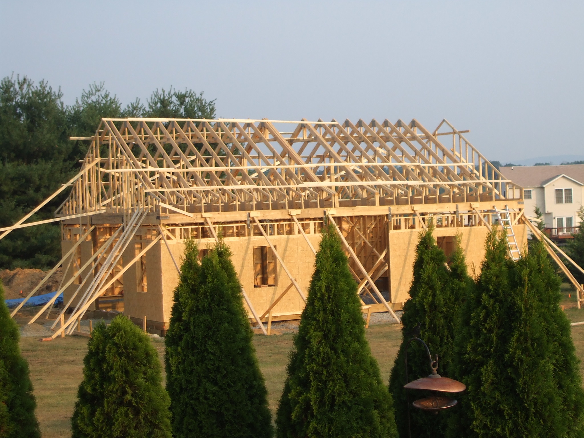 Trusses installed