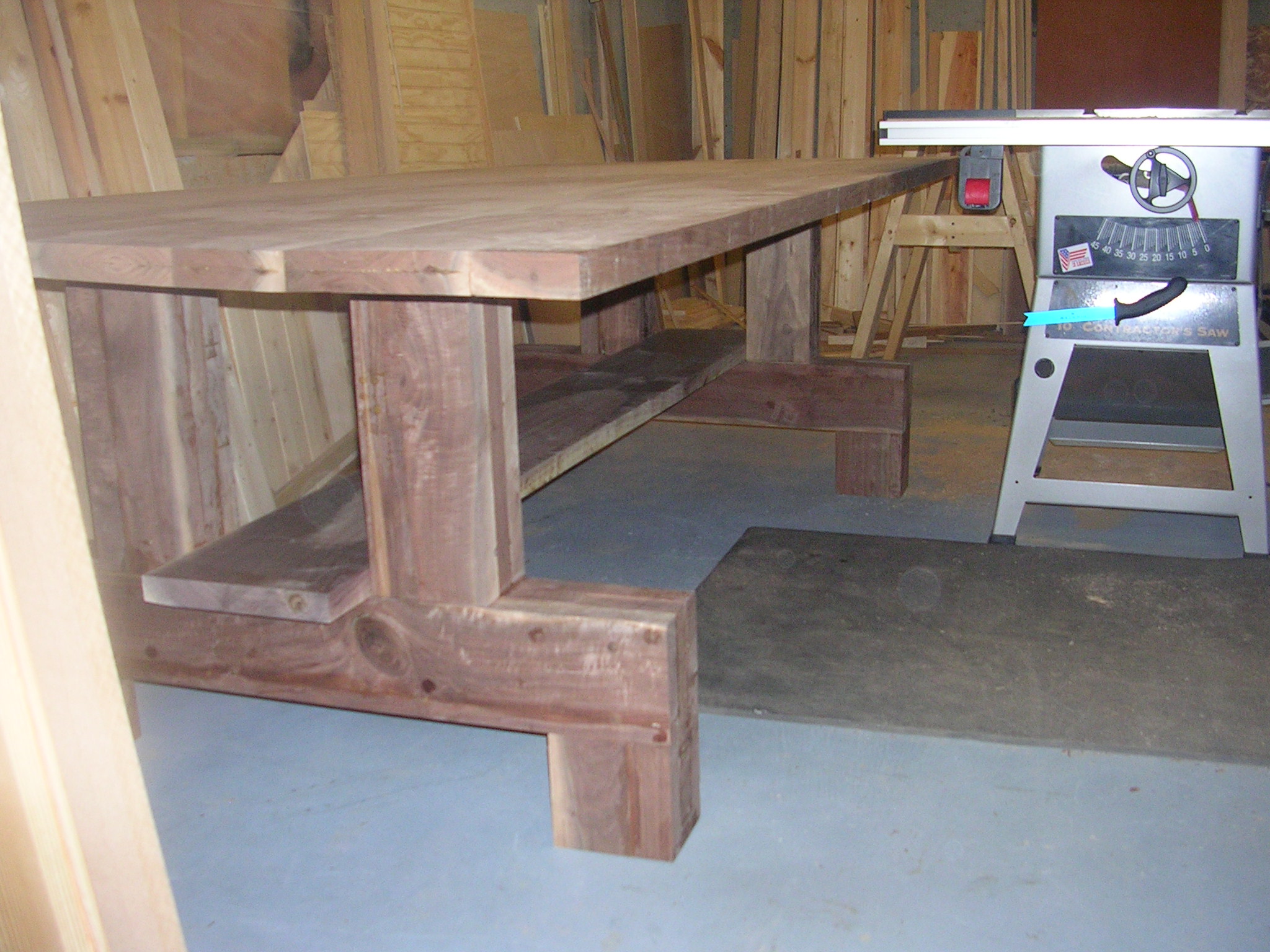 unfinished table