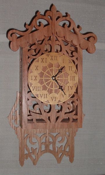 Victorian Clock w/ hand cut face