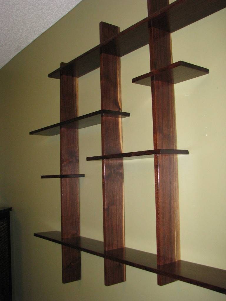 walnut shelves