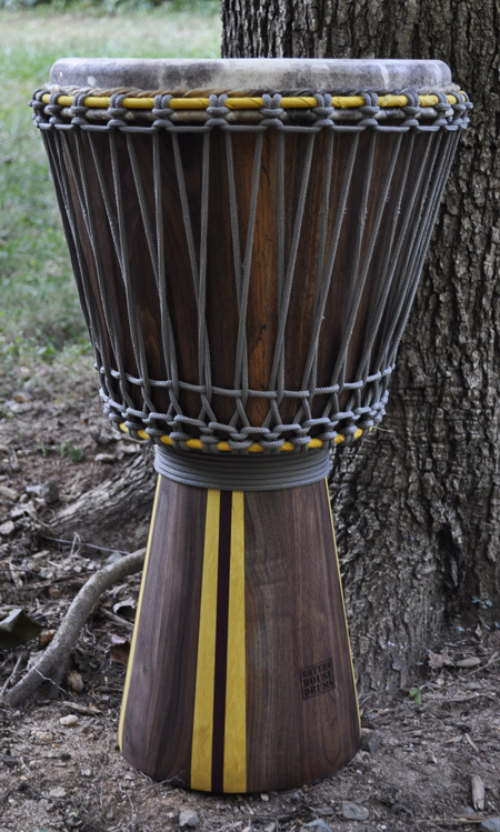 Walnut wood djembe drum