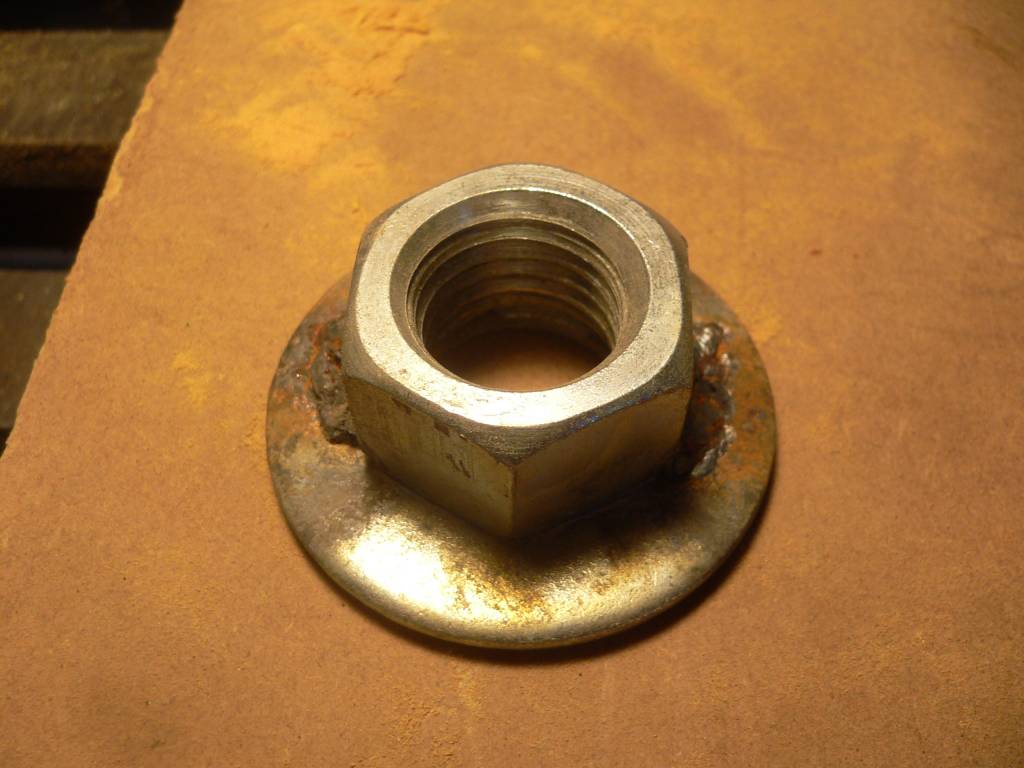 1x8 Nut Welded to a 1" Washer