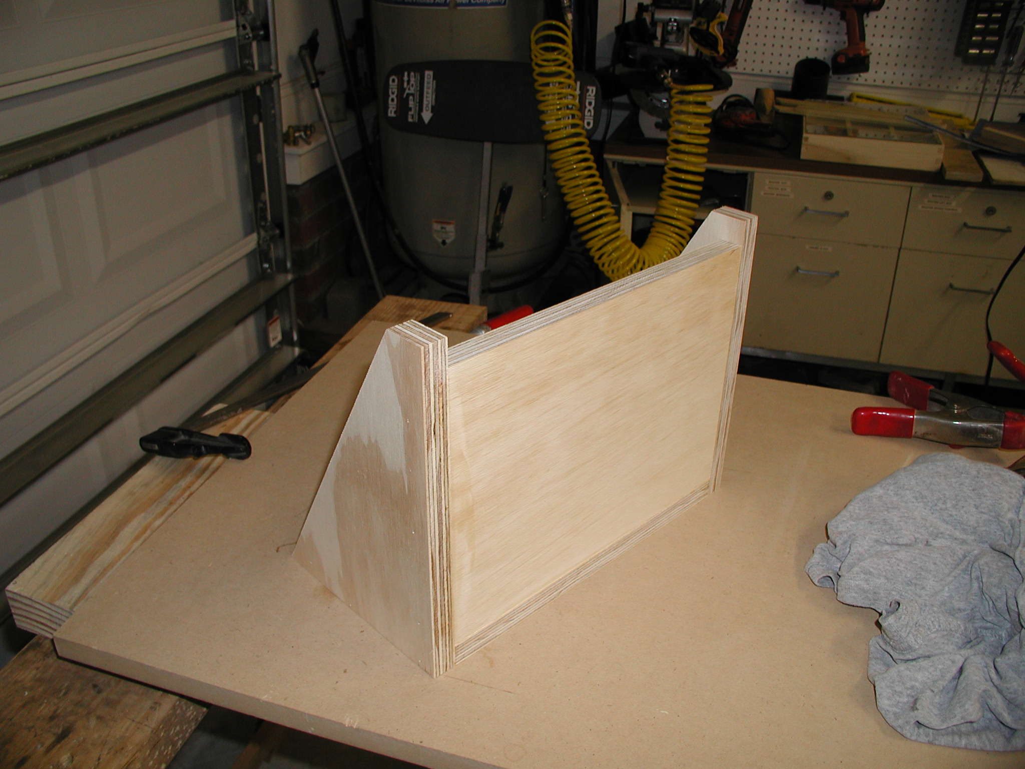 Assembled upper part of box.