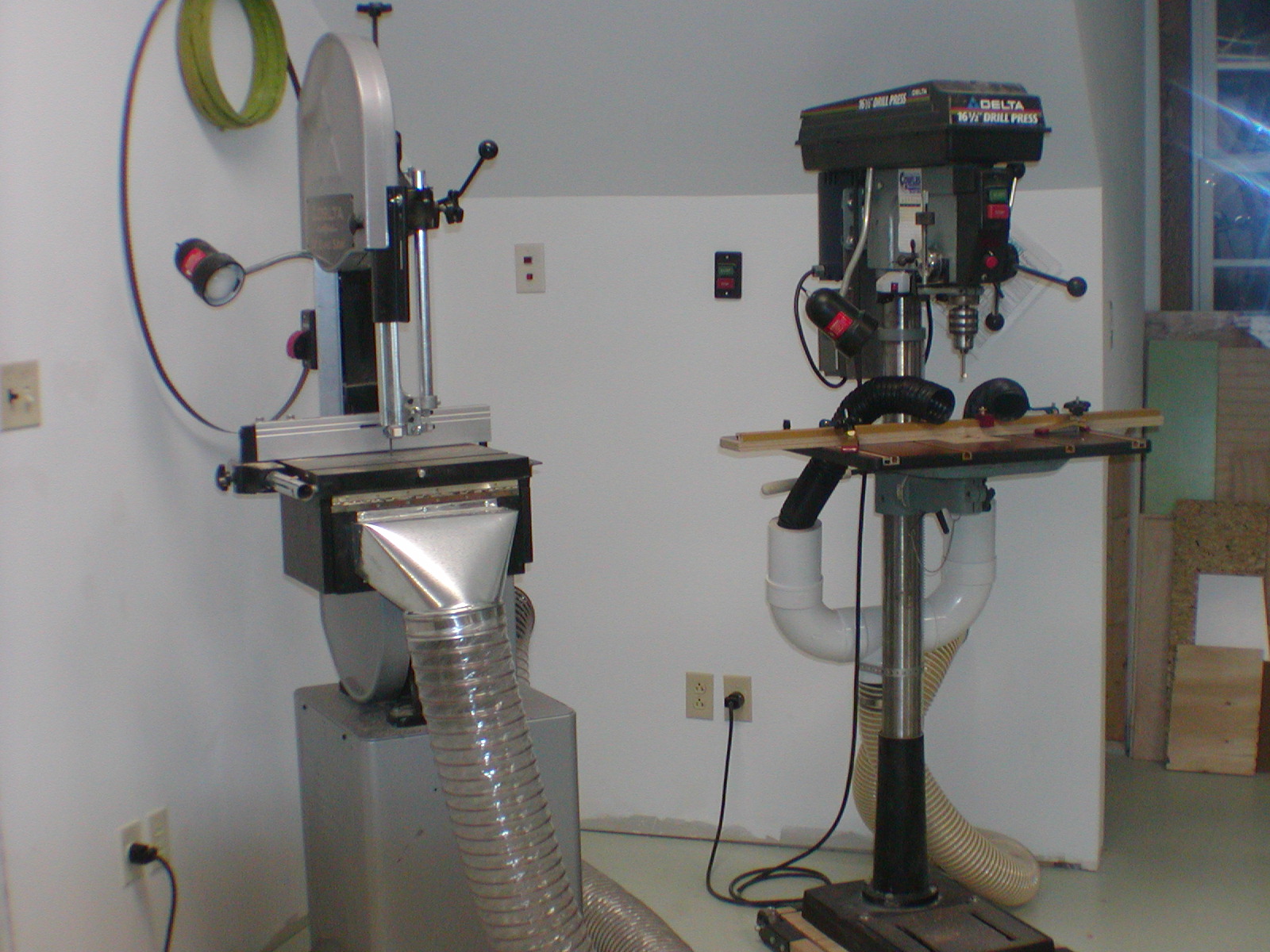 Bandsaw and Drill Press dust pickups