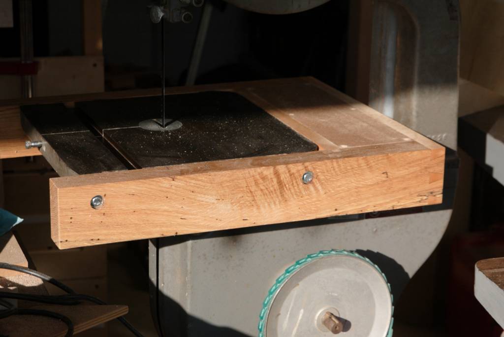 Bandsaw fence and table