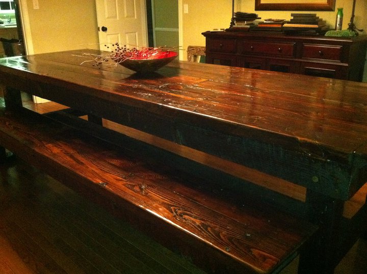 Barn Wood Table and Bench