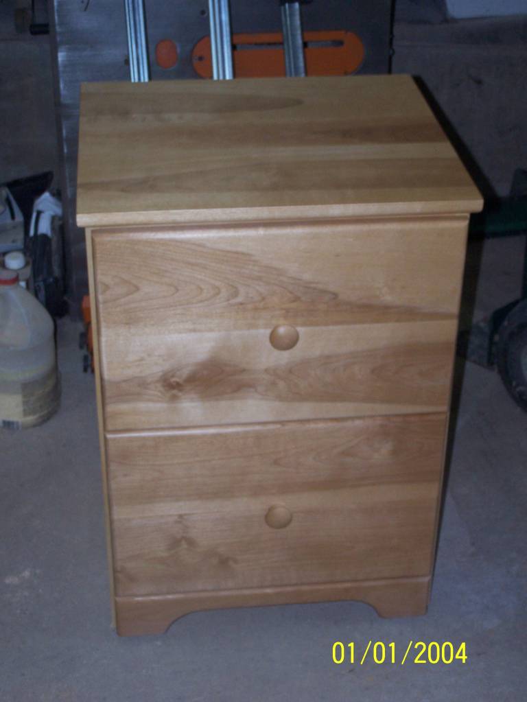 Birch nightstand