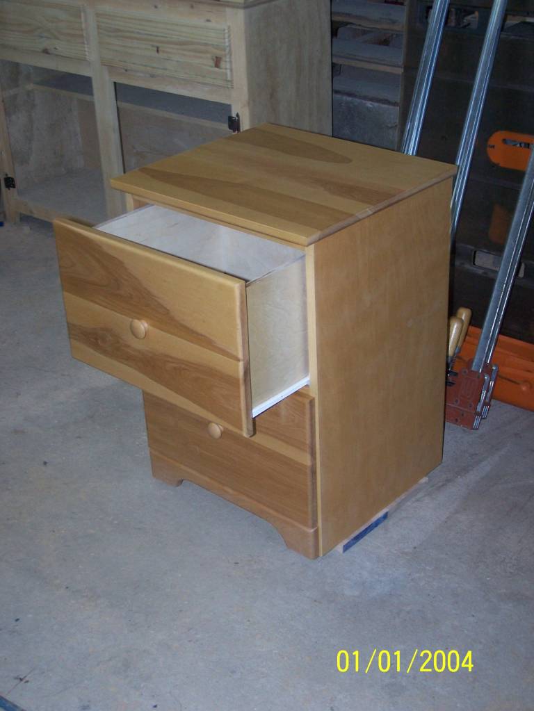 Birch nightstand