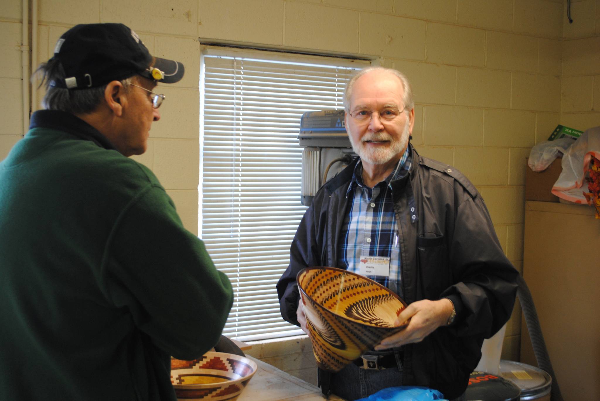 Charlie talking about his (we think 60's inspired) segmented bowl