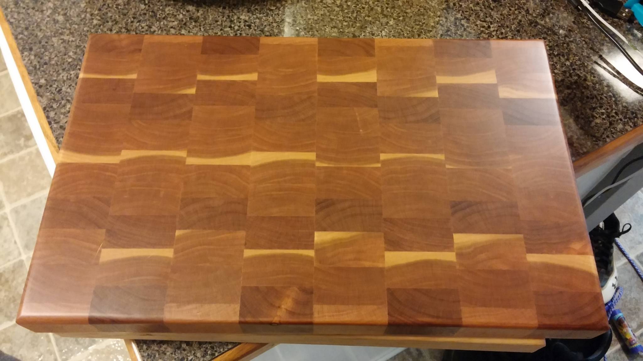 cherry end grain cutting board 1