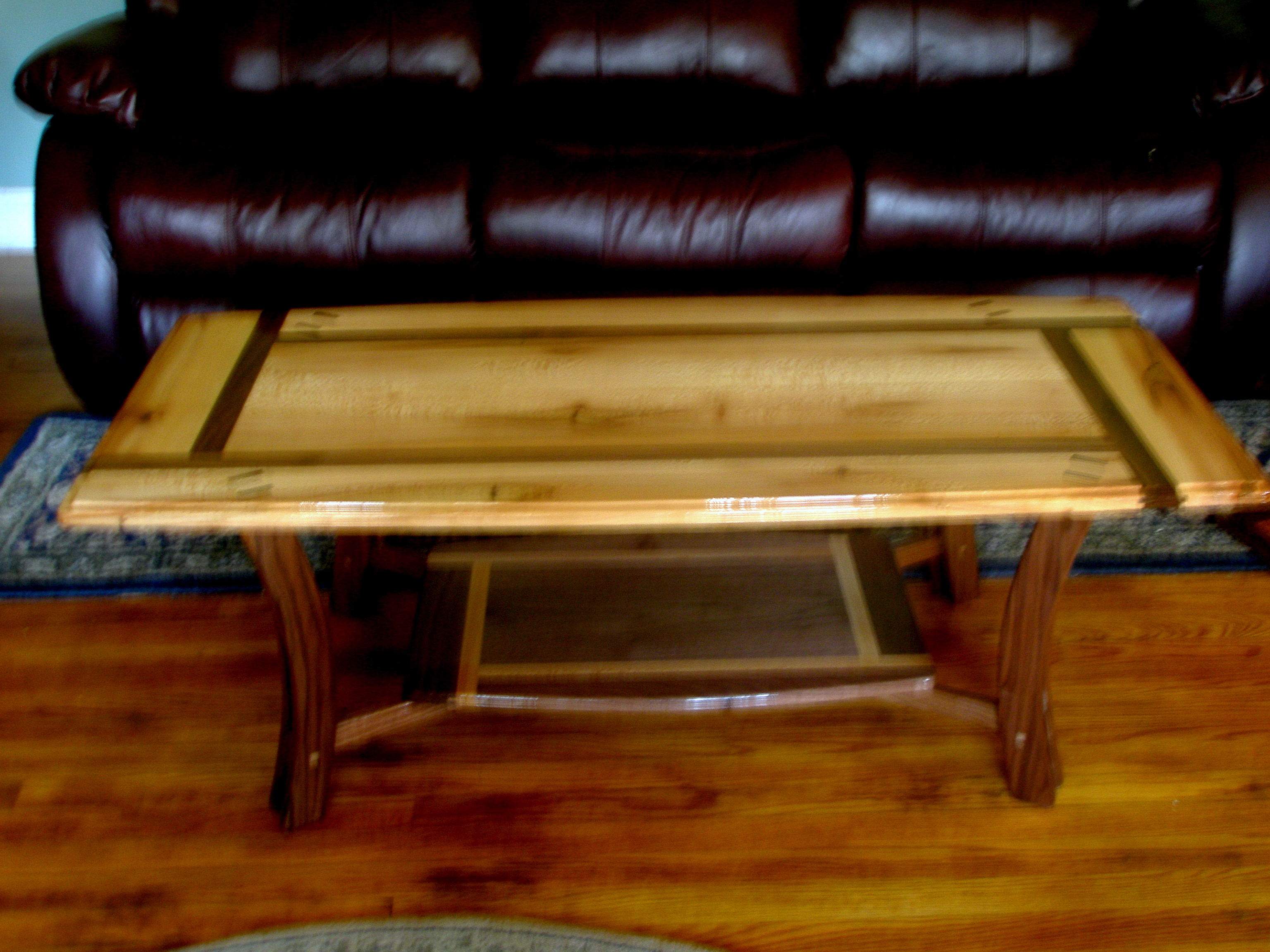 Coffee table in living room