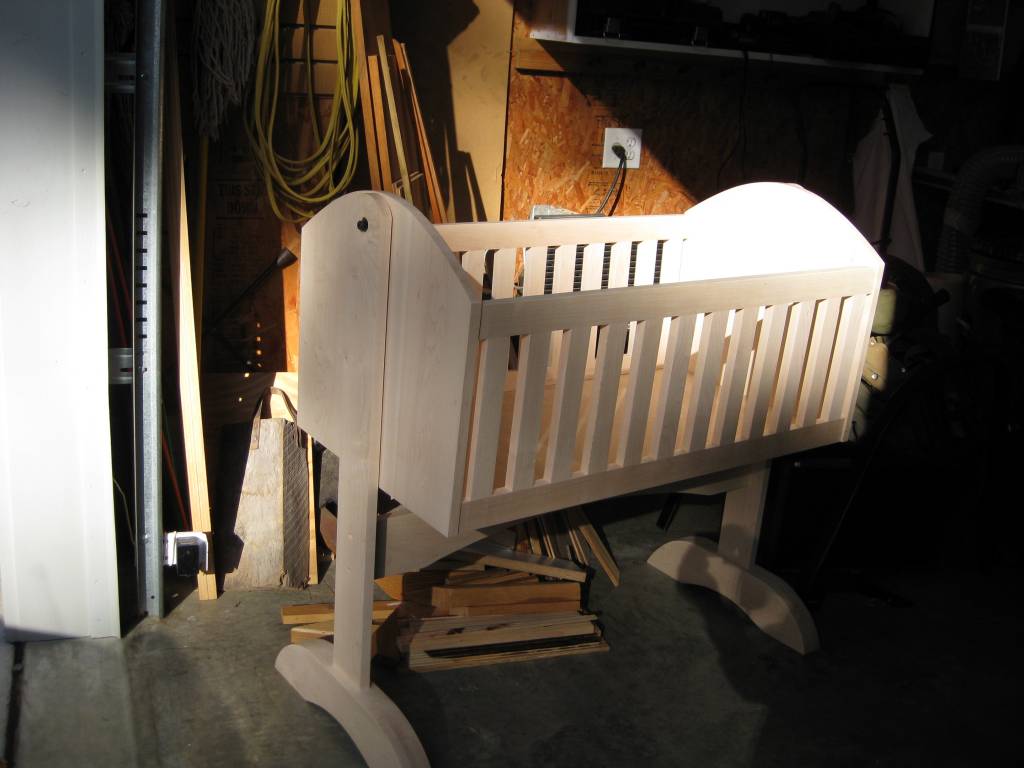 Cradle with 4 coats of Lacquer