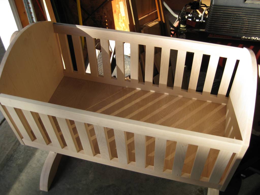 Cradle with 4 coats of Lacquer