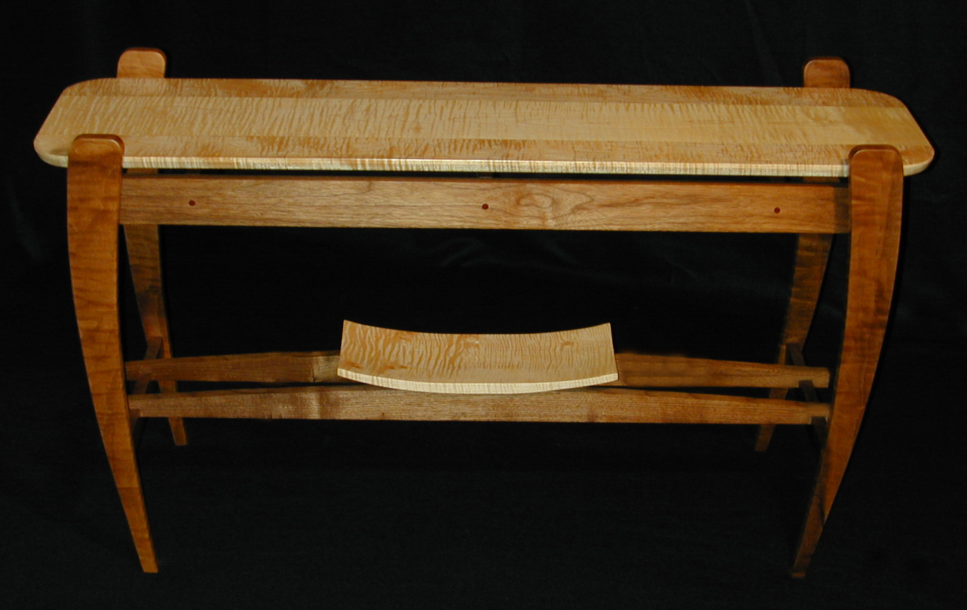 Curly Maple & Curly Walnut Sofa/Hall Table