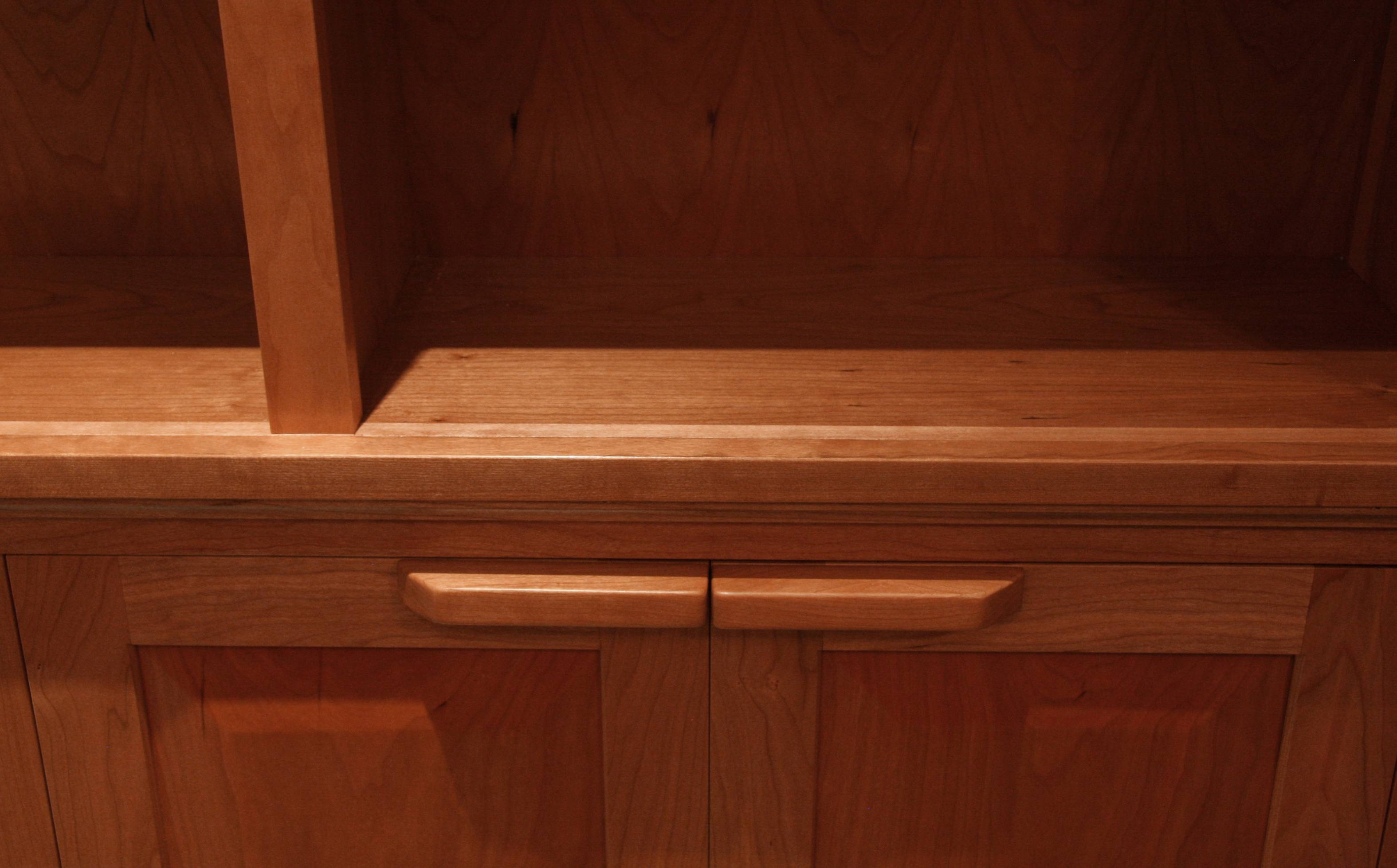 Detail of base cabinet door pulls