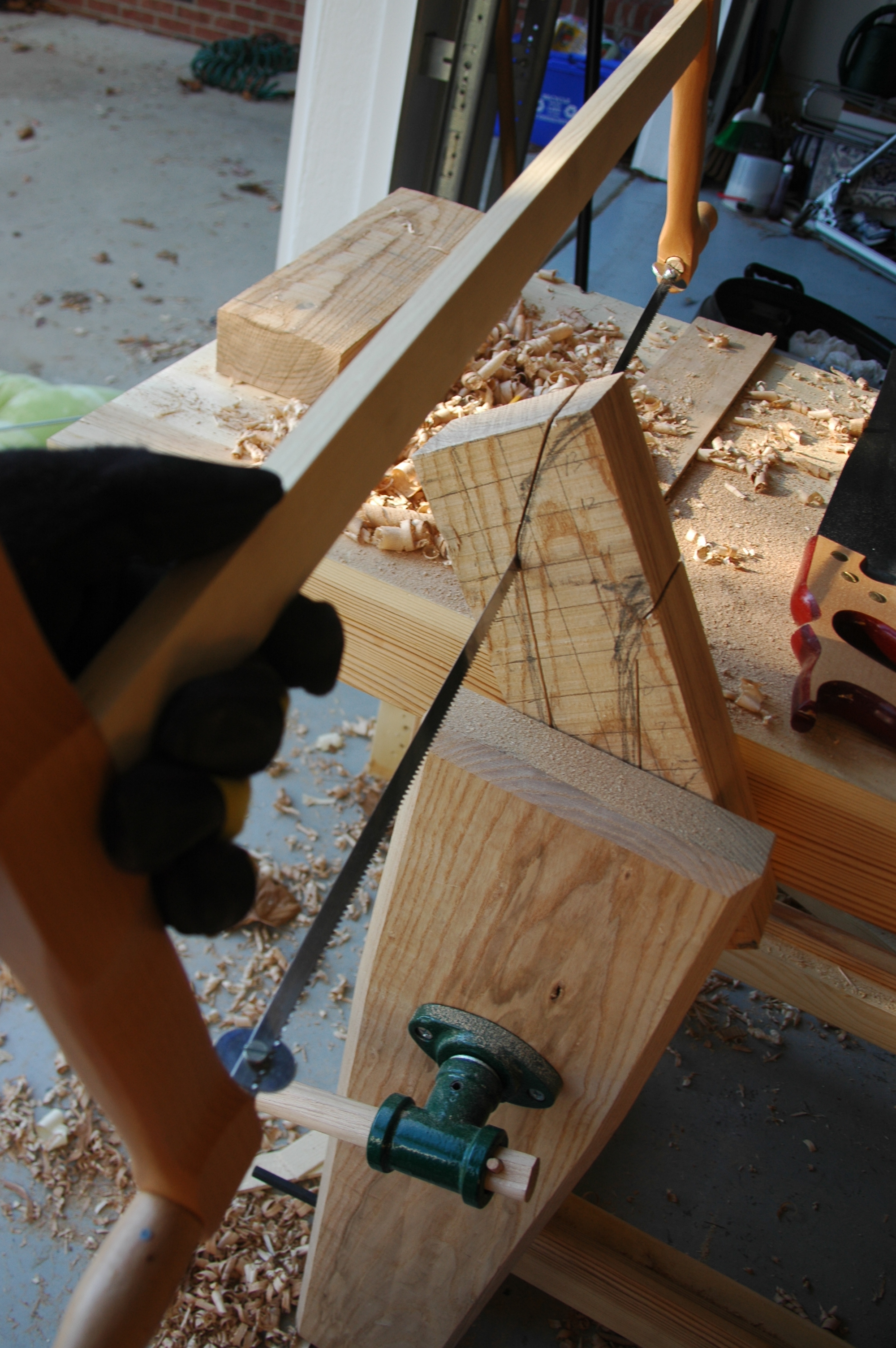 driving a frame saw and the crochet