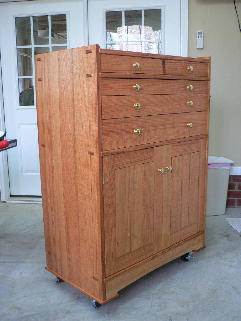 Finished Oak Tool Chest