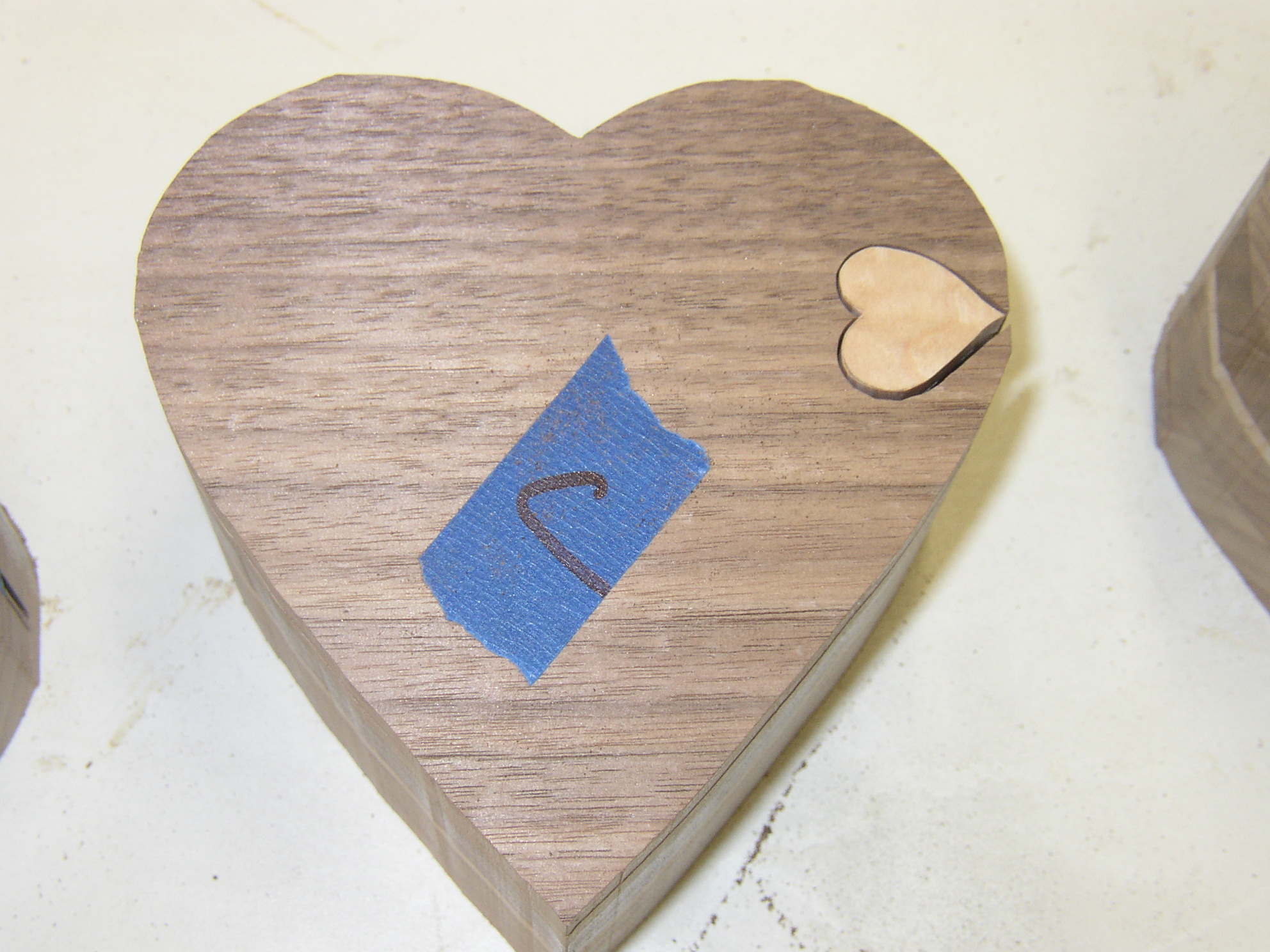 Heart boxes under construction