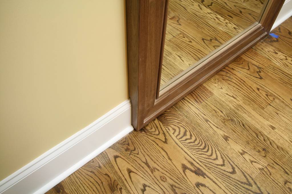 Hidden office door in walnut