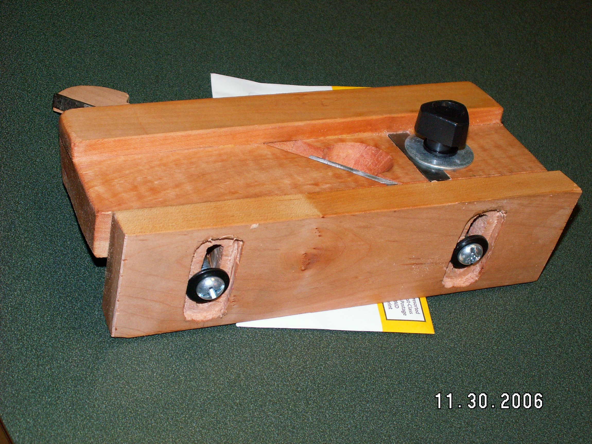 home made wooden dovetail plane