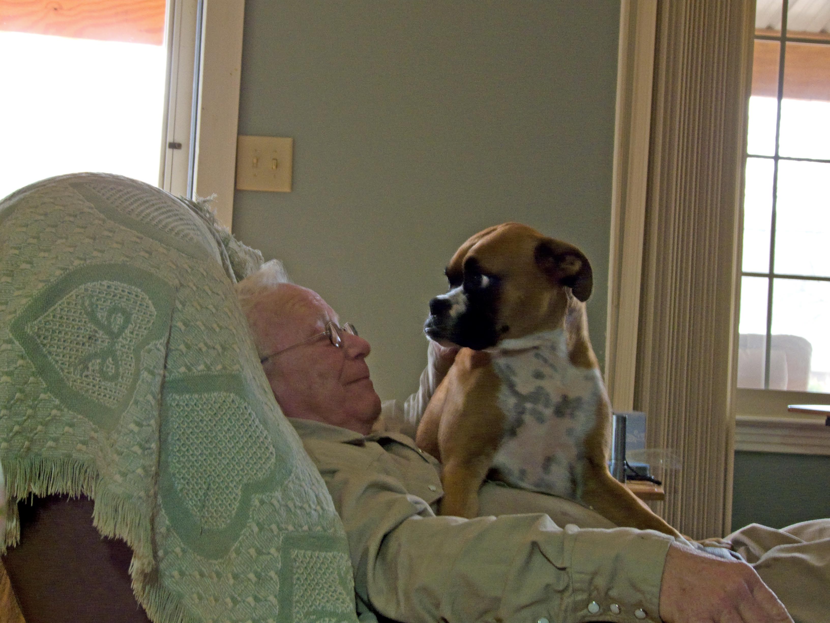 John and Duke the rescue dog