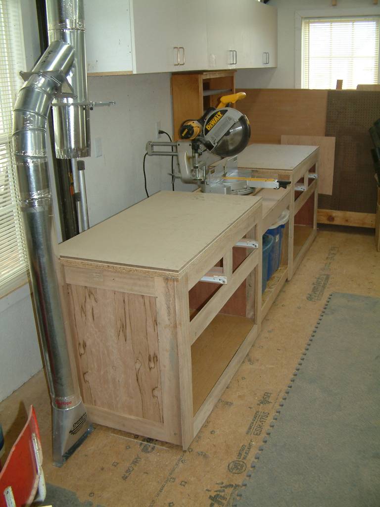 Miter saw cabinets