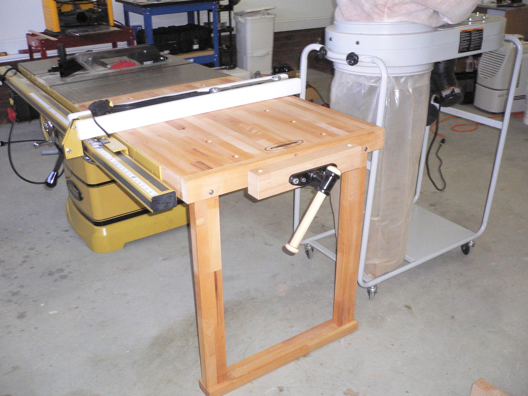 My PM2000 & Workbench with Dust collector in the background