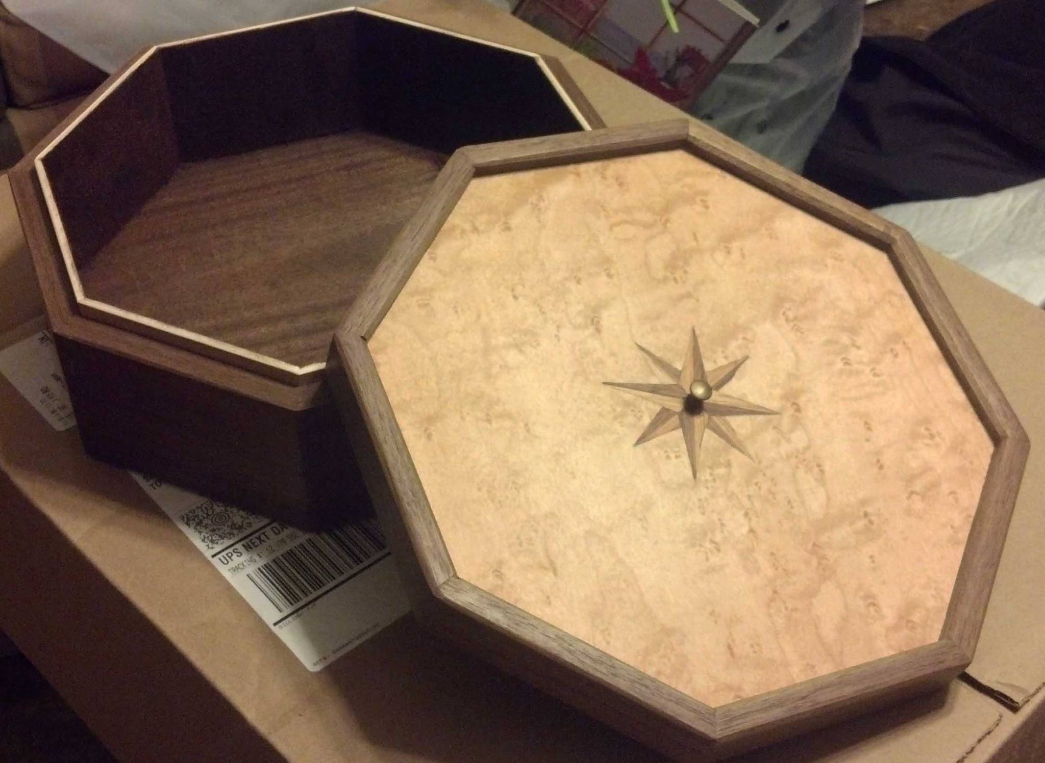 Octagon Walnut Box