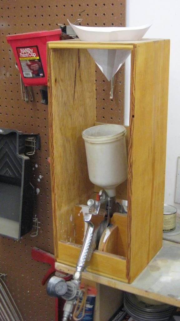 Paint filter - spray gun holder