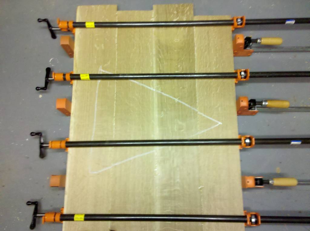 Paolini's Limbert table top glue-up