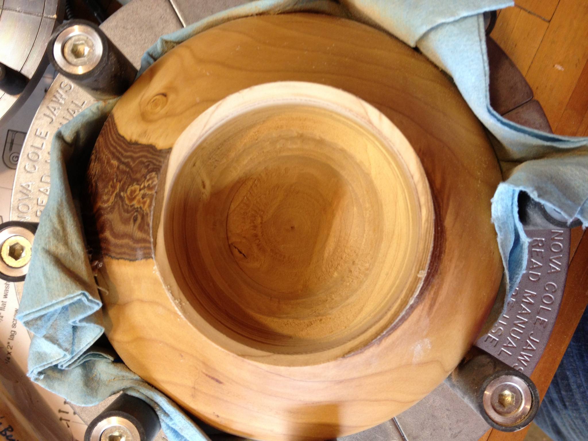 Pear bowl in progress