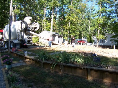 Pouring the footings