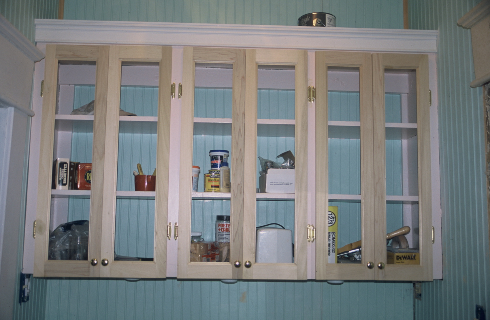 rebuilt cupboard with doors