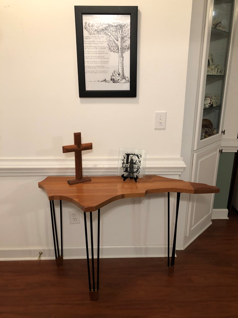 Reclaimed Mahogany Door - Sofa Table Project