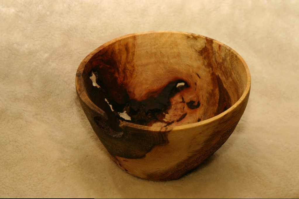 Red Oak Burl Bowl