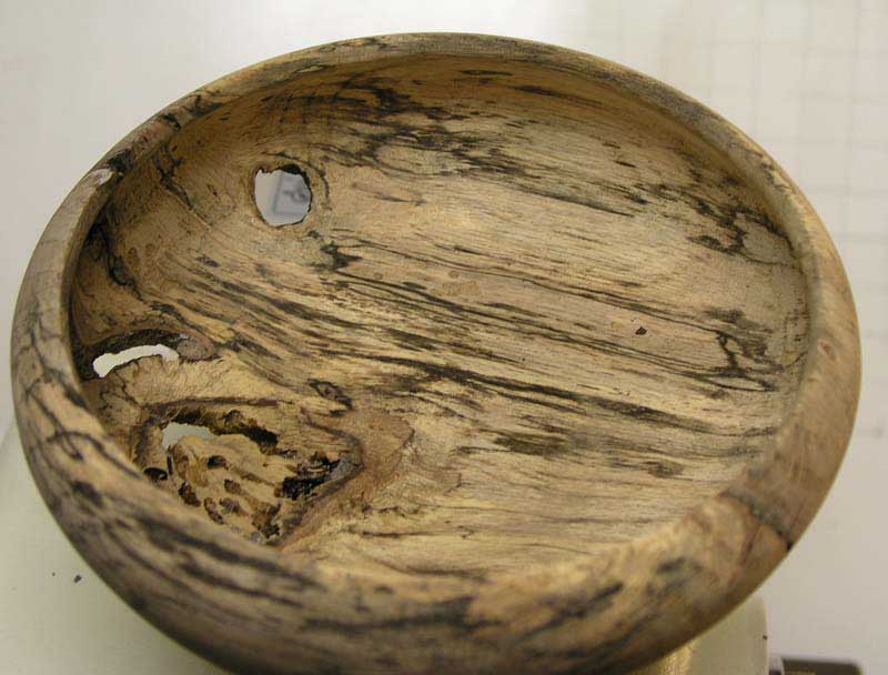 Spalted Pecan Inside Bowl