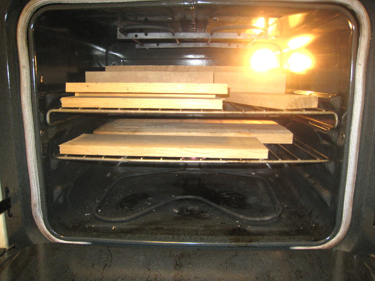 Sterilizing lumber in the oven