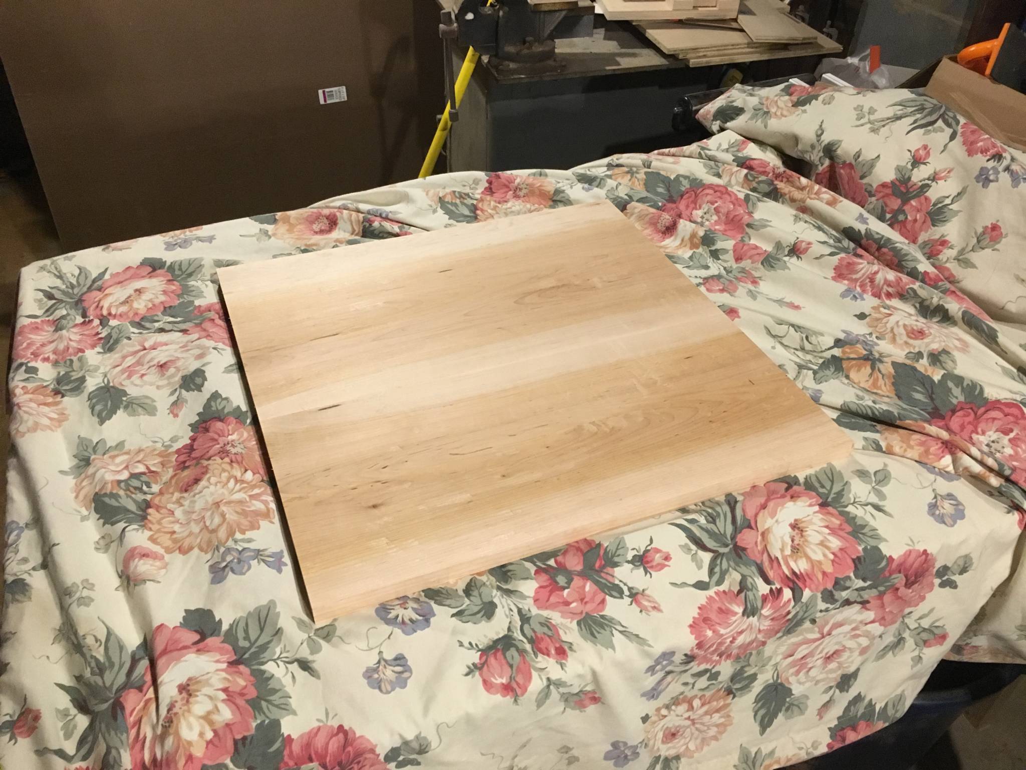 table top flattened and cut to size