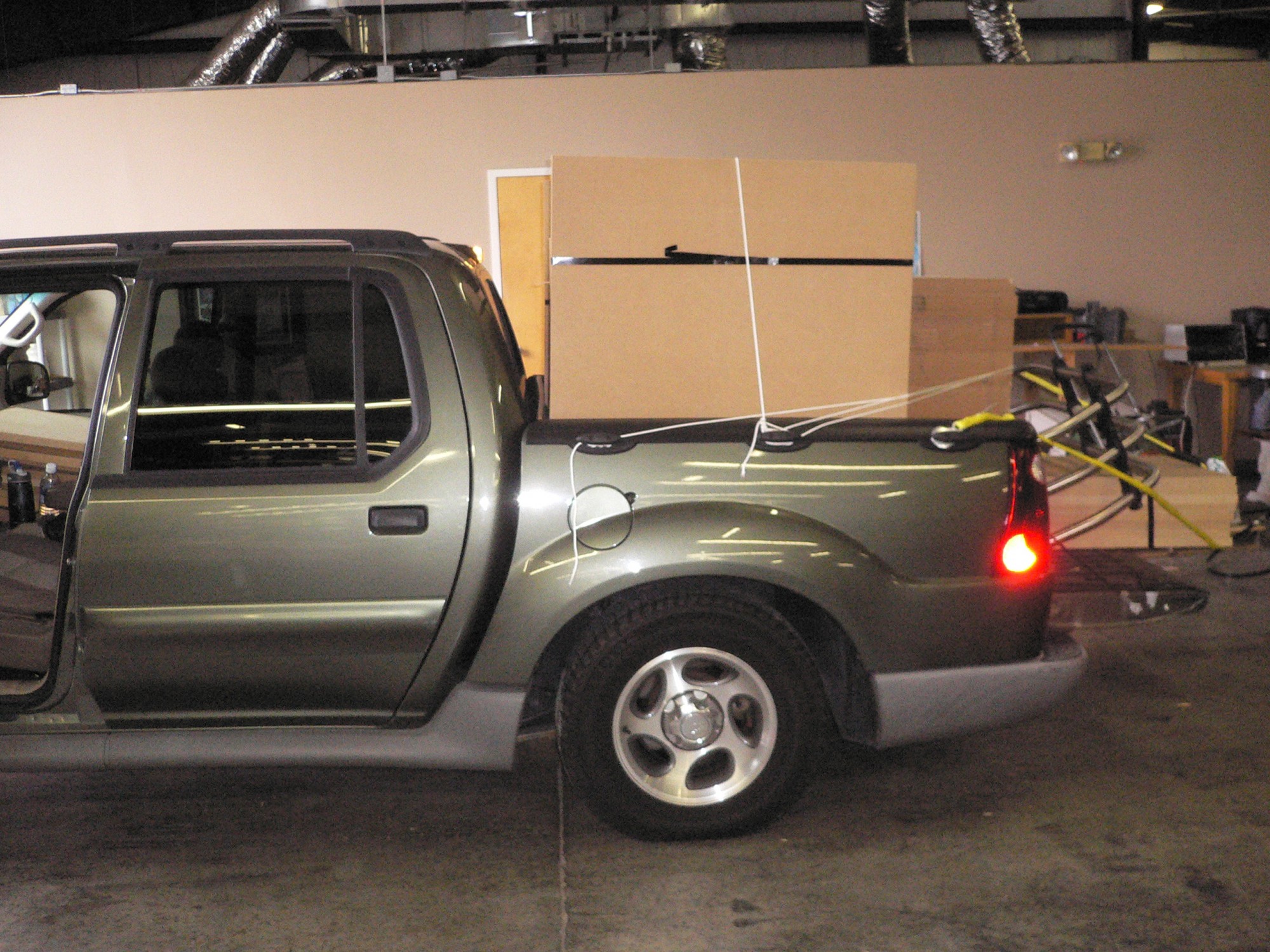 Truck loaded with MDF