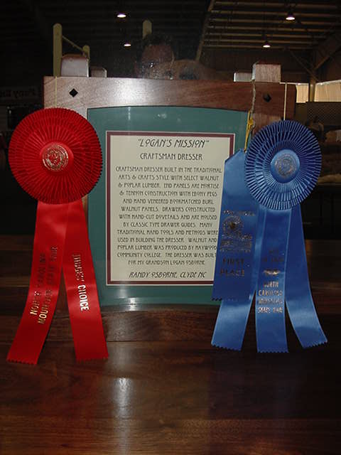 Walnut Dresser - Placard and Ribbons