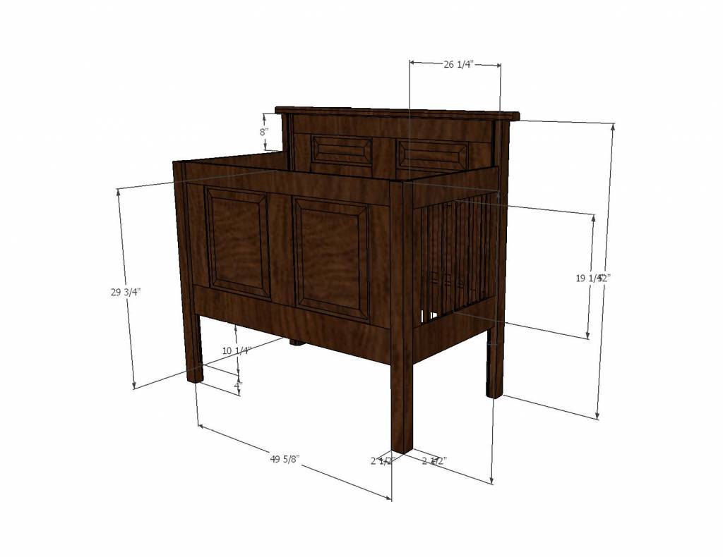 Walnut Frame and Panel Crib Project