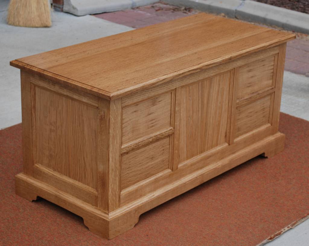 White oak chest