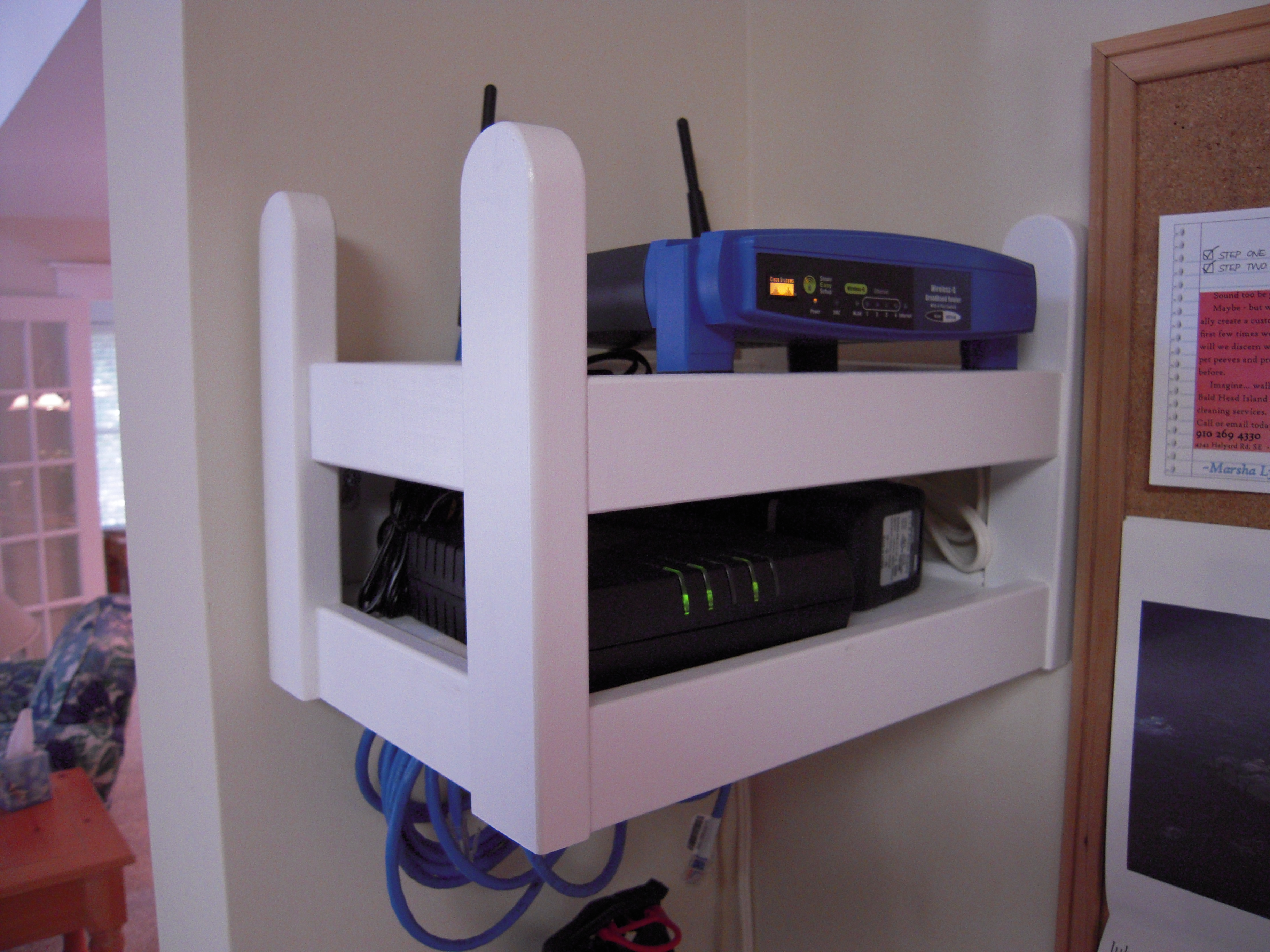 Wireless Router/modem holder