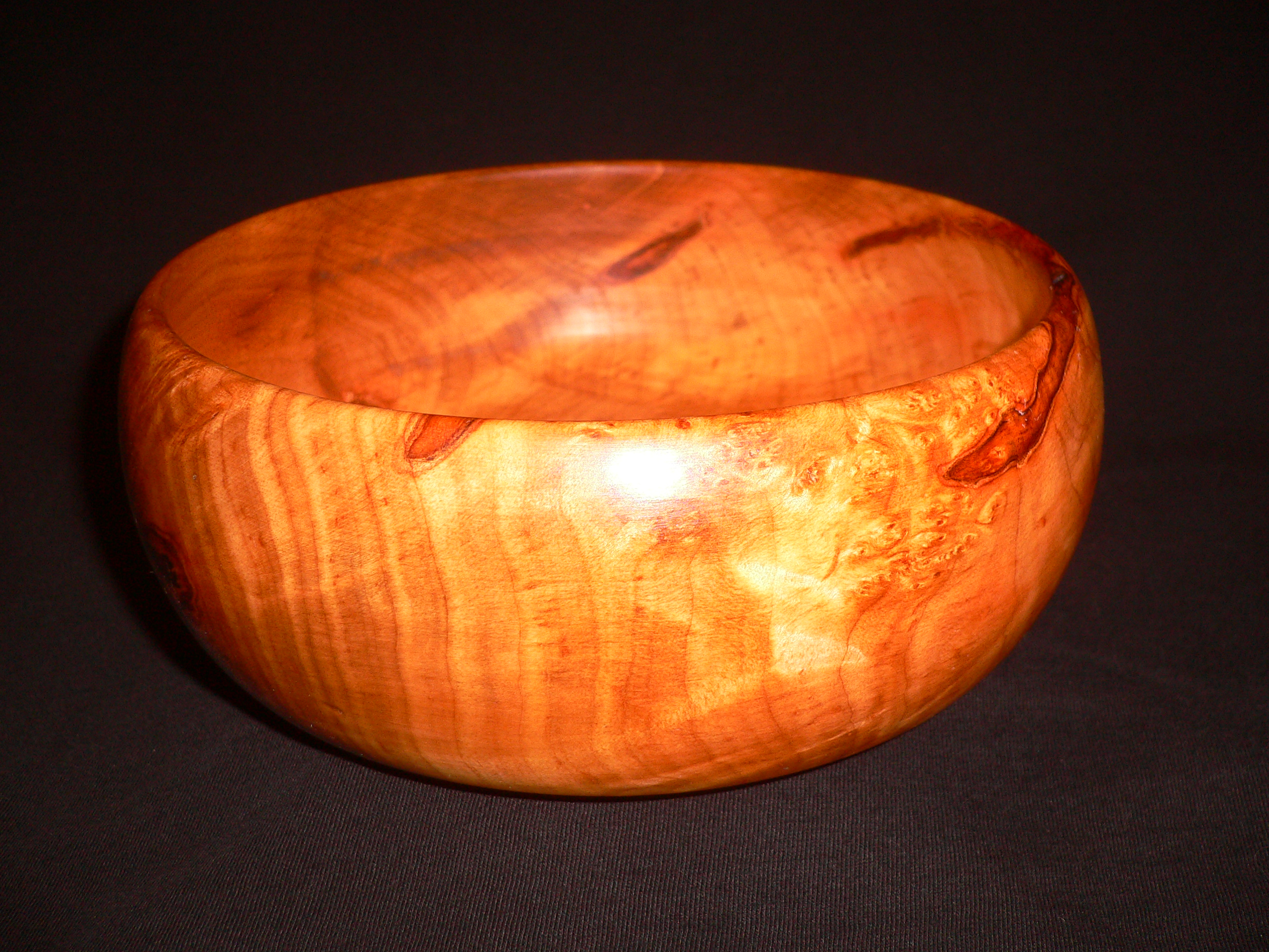 Wormy Burl Maple Bowl