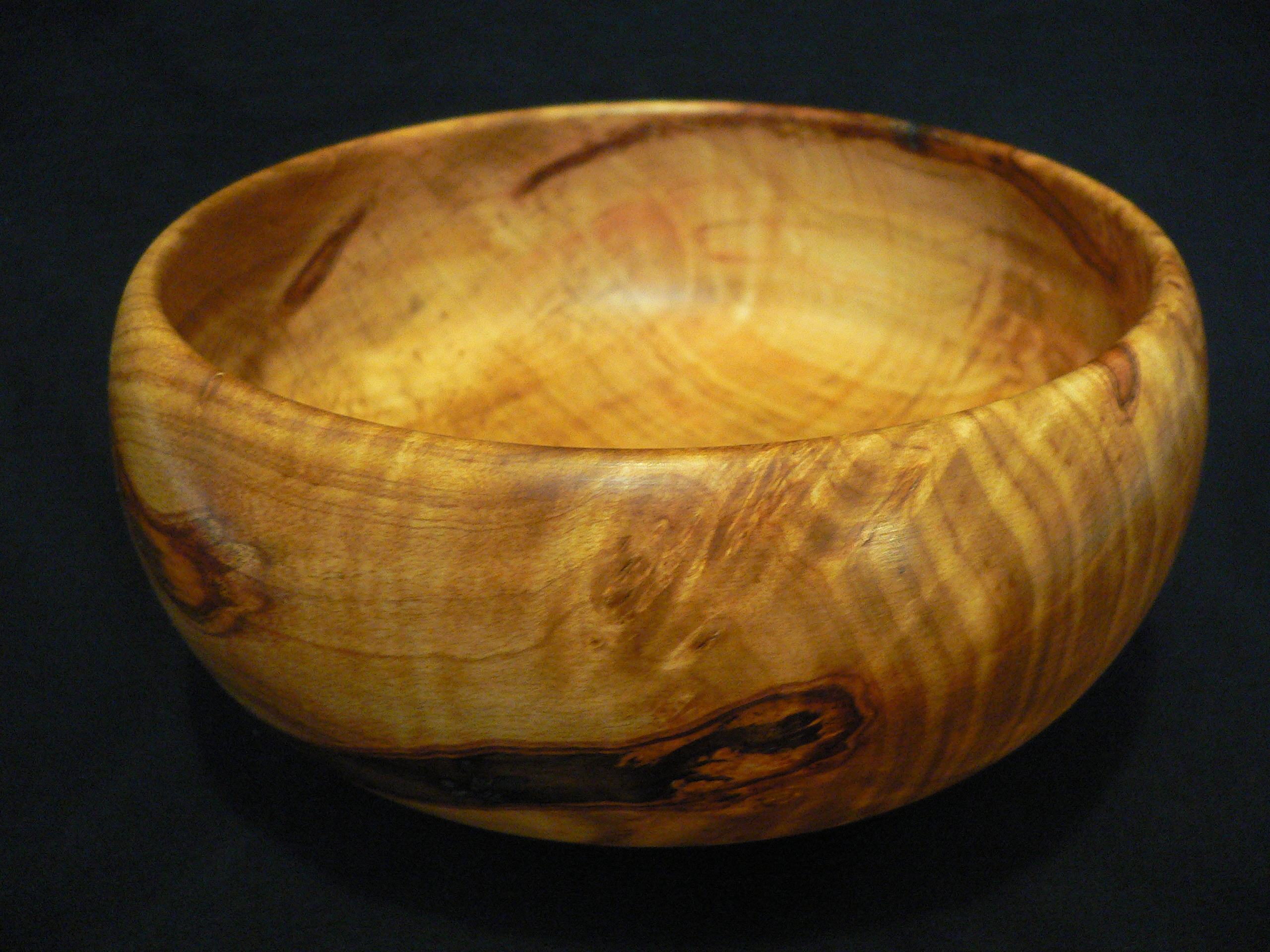 Wormy Burl Maple Bowl