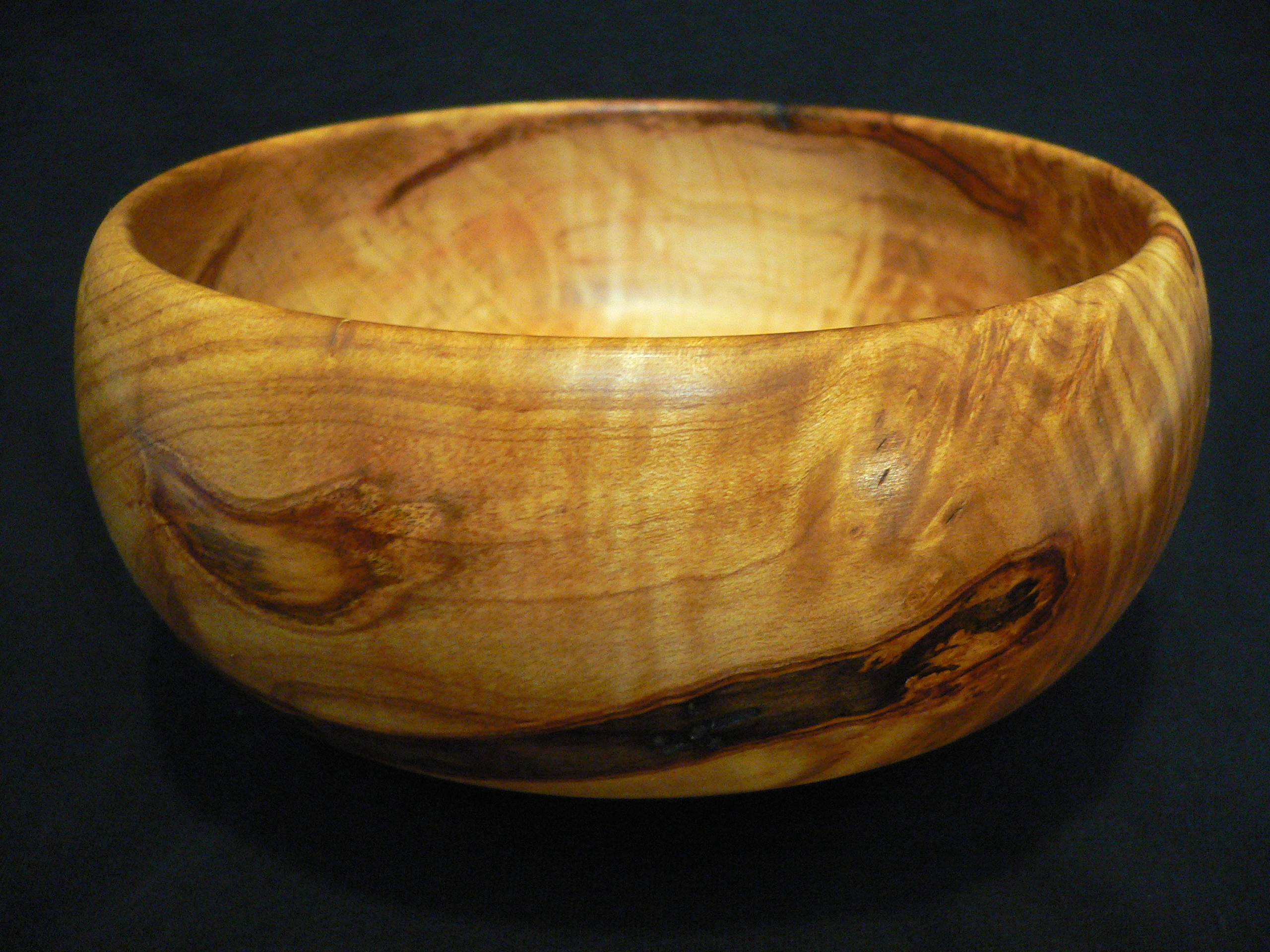 Wormy Burl Maple Bowl